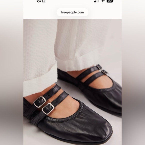 NWOB Free People Black Gemini Flats- Size 7 - Picture 2 of 10